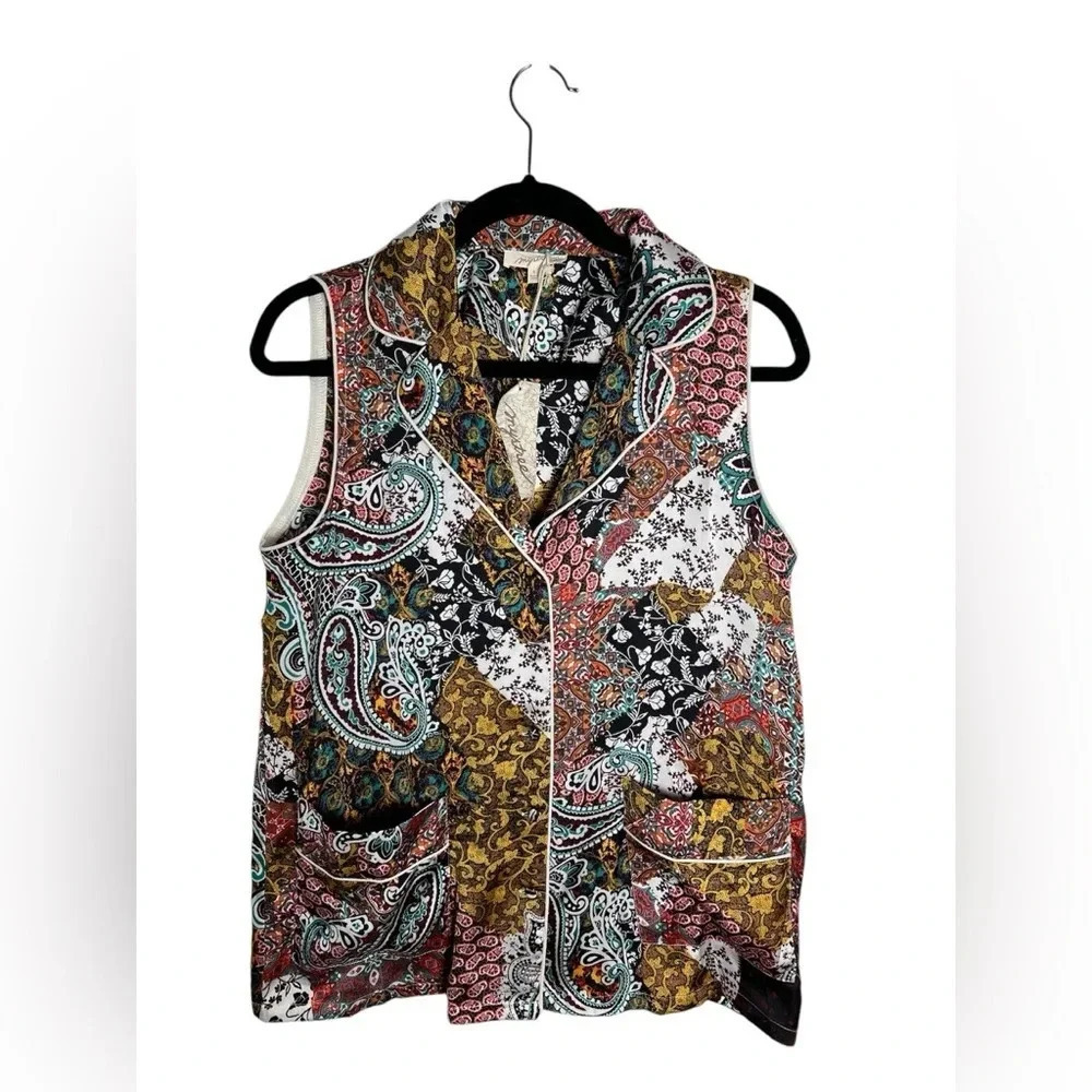 Mystree Women’s sleeveless top with patchwork design-BNWT Size Small